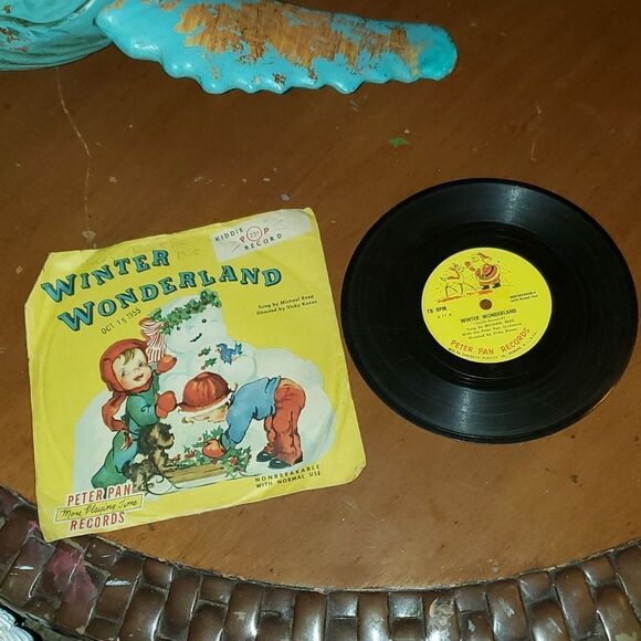 Vtg Peter Pan Records Winter Wonderland It came upon a Midnight Clear Vinyl - Picture 1 of 7
